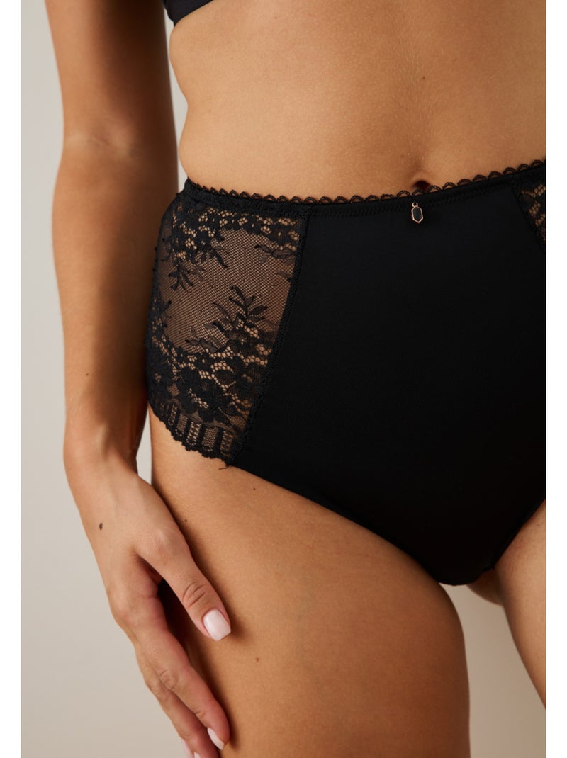 Culotte haute carlotta Noir - Kiabi