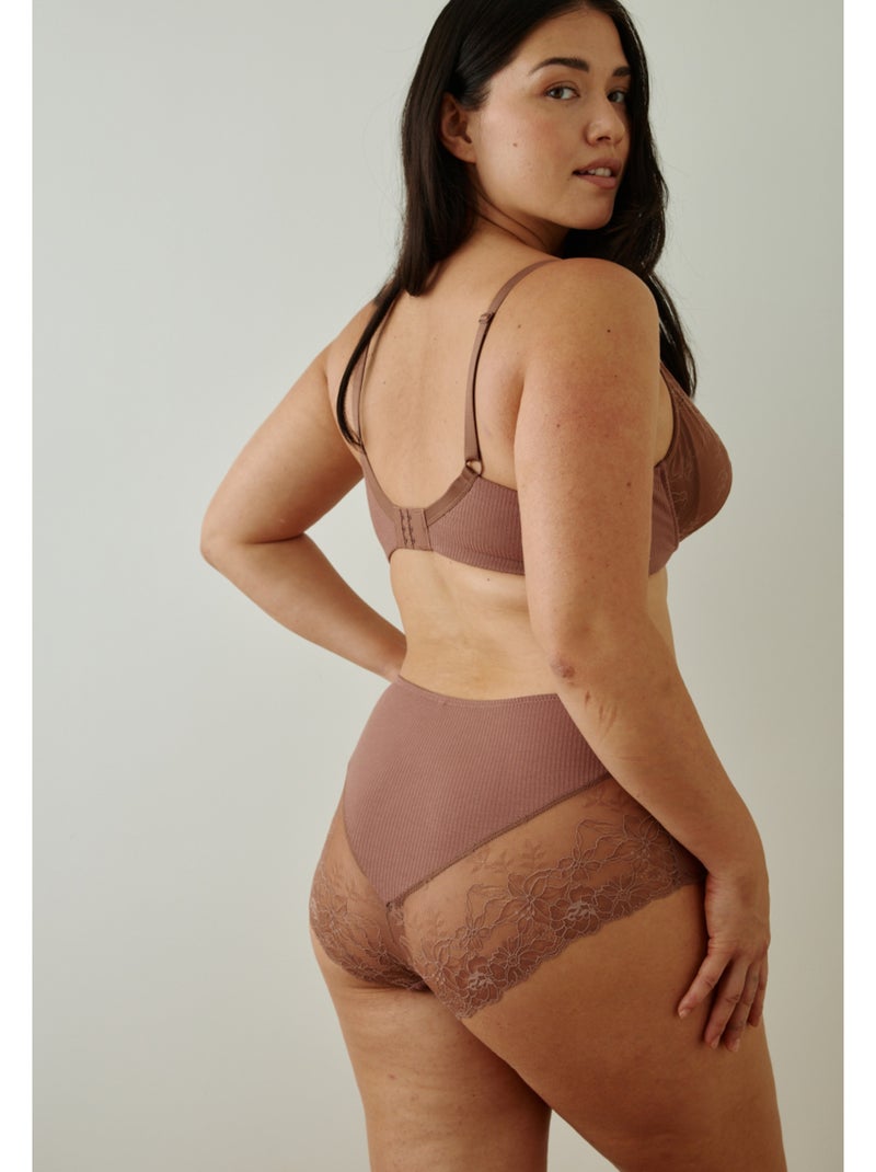 Culotte haute colombe Marron - Kiabi