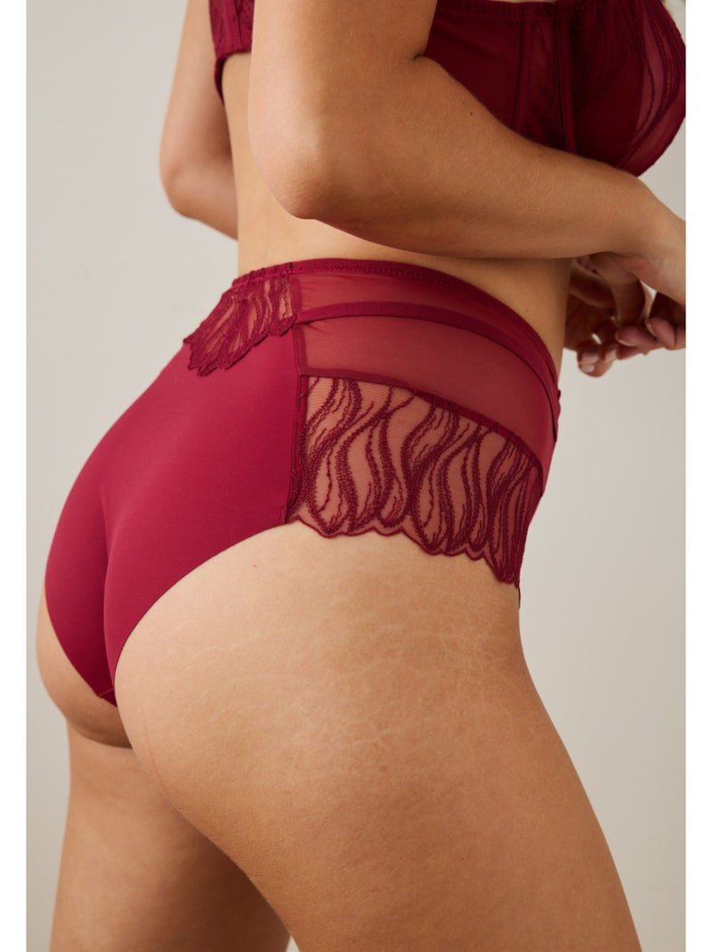 Culotte haute cristy Bordeaux - Kiabi