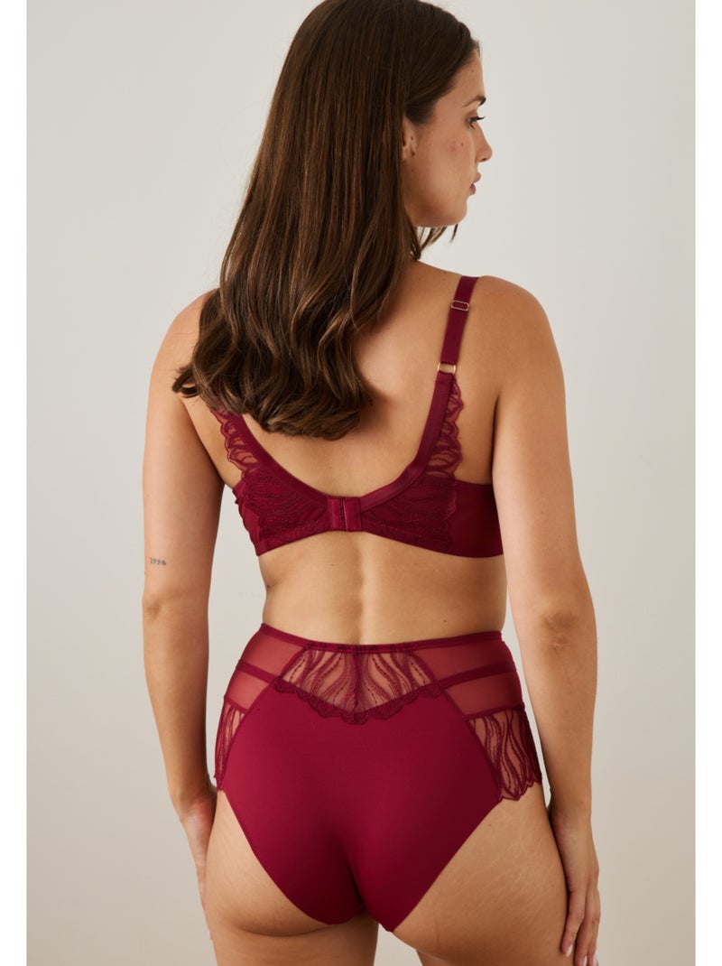 Culotte haute cristy Bordeaux - Kiabi