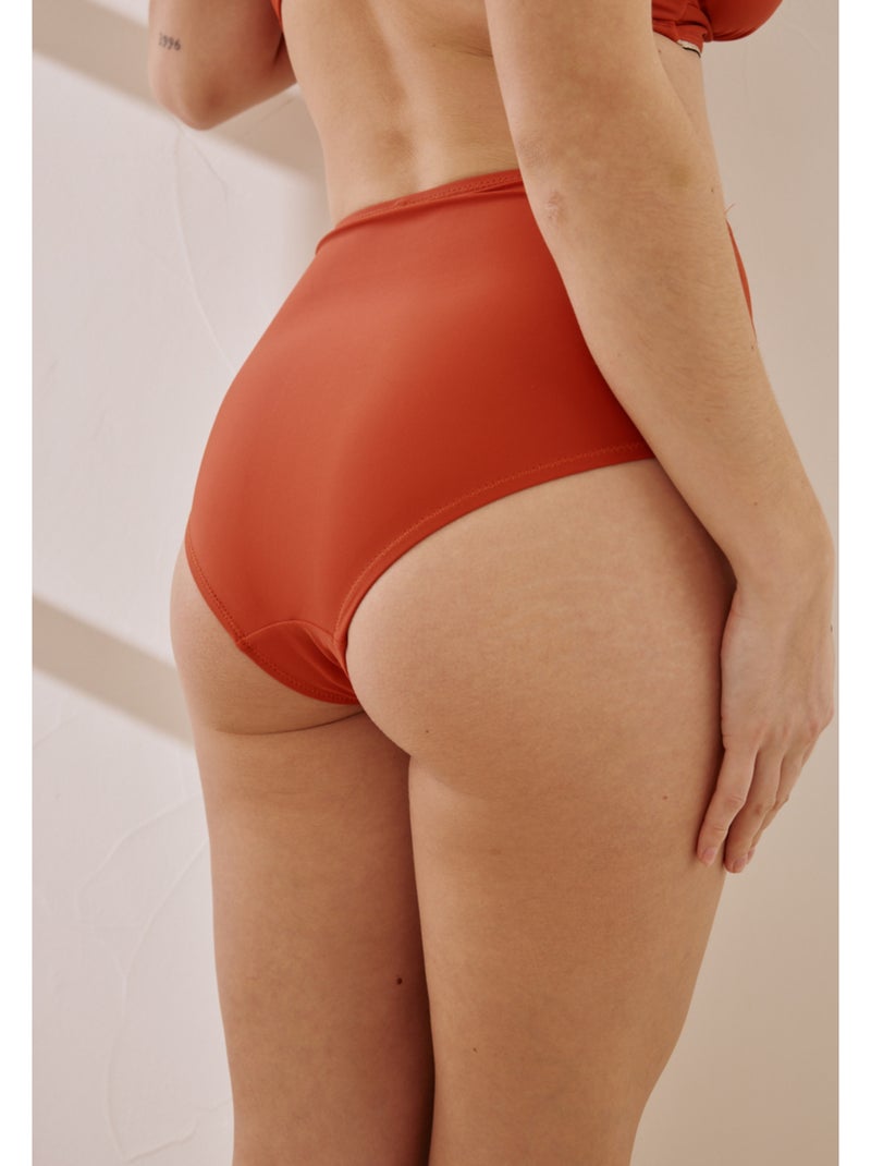 Culotte haute de maillot de bain Djenna Orange - Kiabi