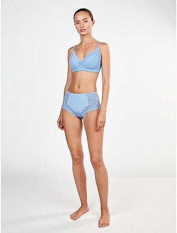 Culotte haute dentelle géométrique