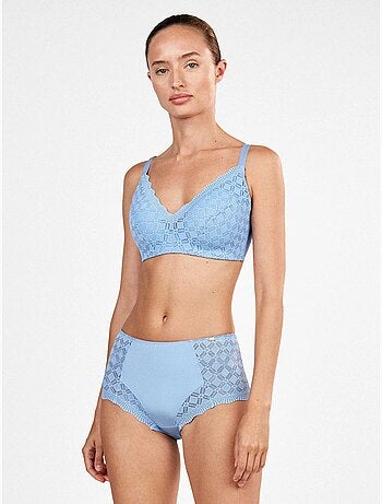 Culotte haute dentelle géométrique