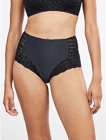 Culotte haute dentelle géométrique