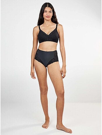 Culotte haute dentelle géométrique
