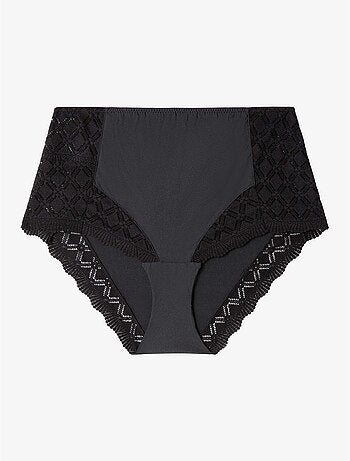 Culotte haute dentelle géométrique