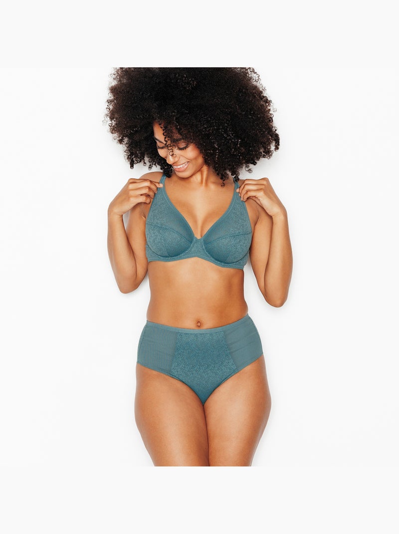 Culotte haute dentelle Juliane - RougeGorge Lingerie Bleu pétrole - Kiabi