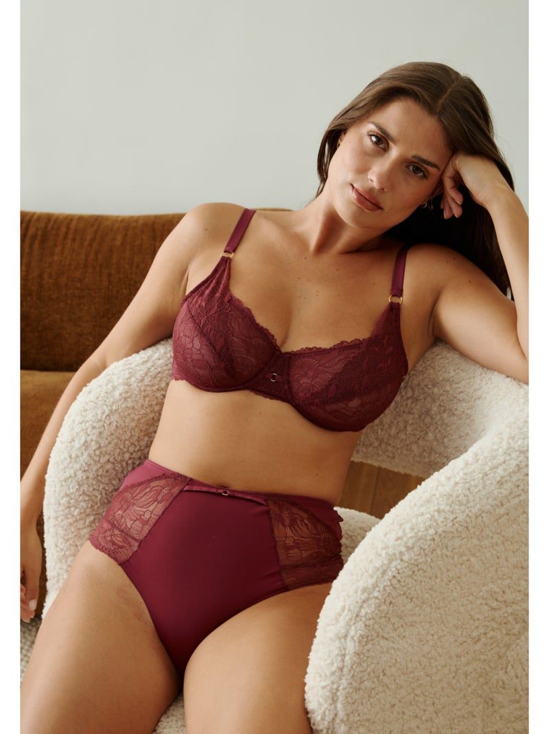 Culotte haute edina Bordeaux - Kiabi