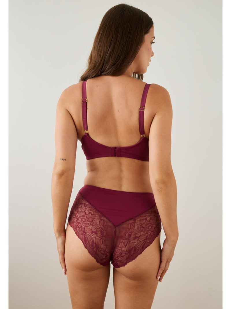 Culotte haute edina Bordeaux - Kiabi