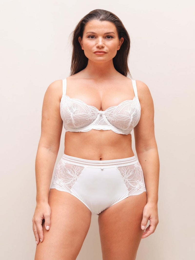 CULOTTE HAUTE EGLANTINE IVOIRE LINGERIE Beige - Kiabi