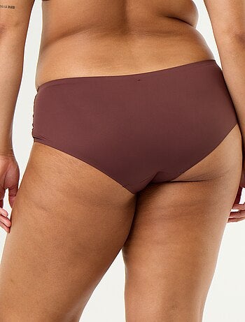 Culotte haute en microfibre avec dentelle