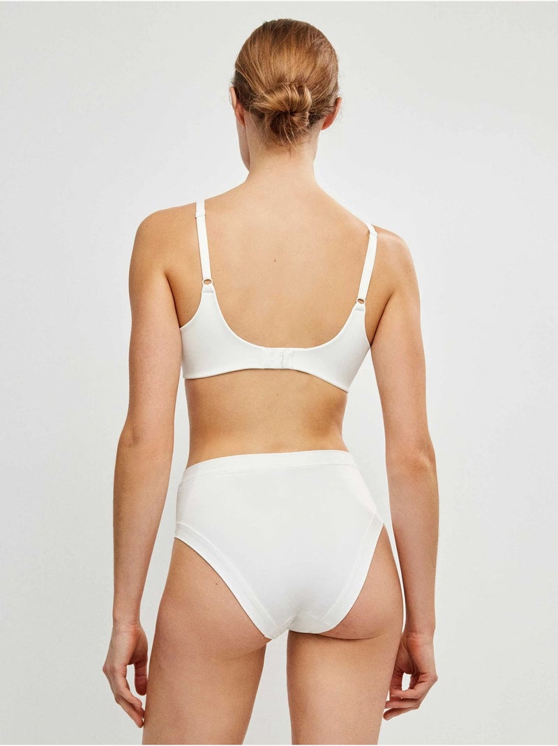 Culotte haute en microfibre Blanc - Kiabi