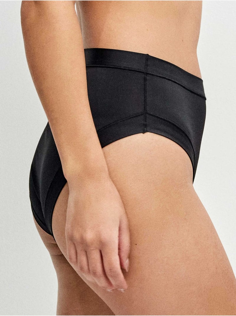 Culotte haute en microfibre Noir - Kiabi