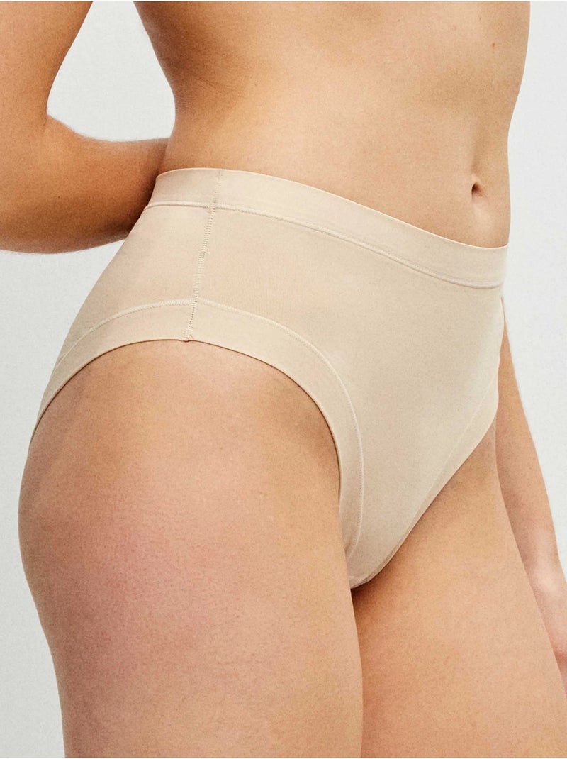 Culotte haute en microfibre Rose - Kiabi