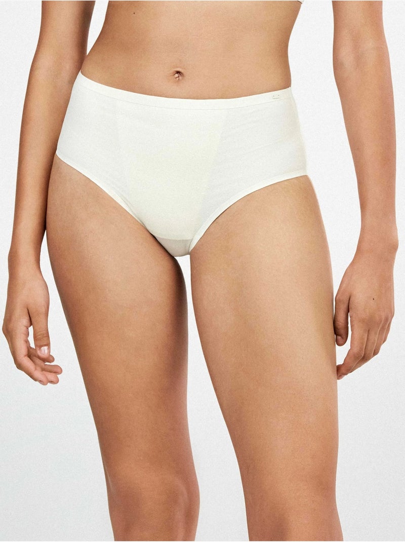 Culotte haute en plumetis Beige - Kiabi