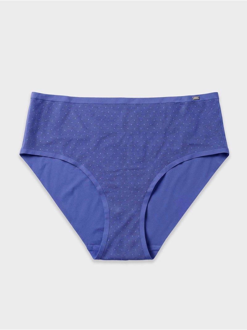 Culotte haute en plumetis Bleu - Kiabi