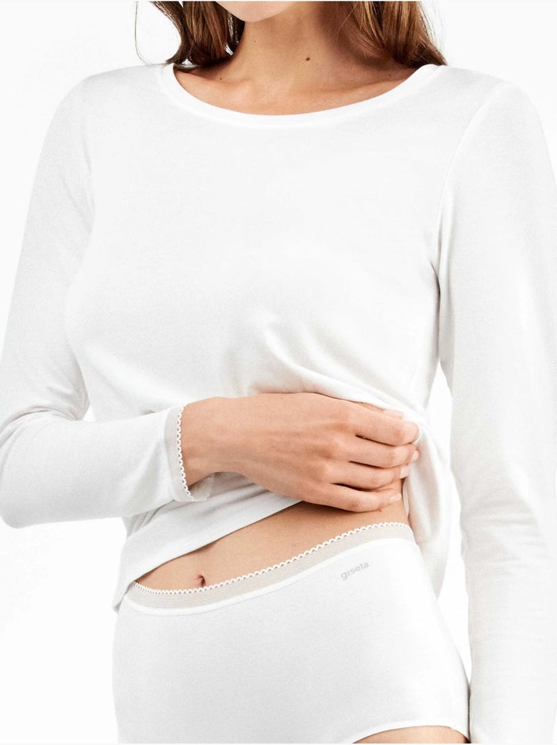 Culotte haute extra-plate en Modal Lenzing Blanc - Kiabi