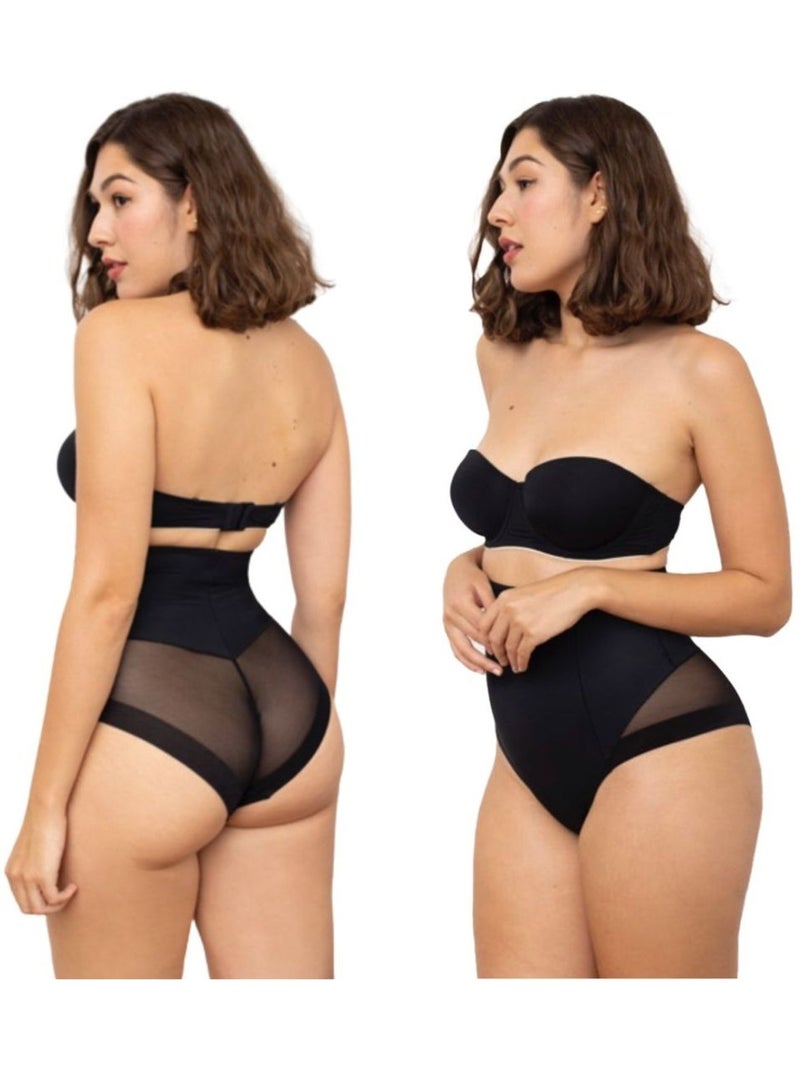 Culotte Haute Gainante Lot De 2 | Gerard Pasquier Noir Beige - Kiabi