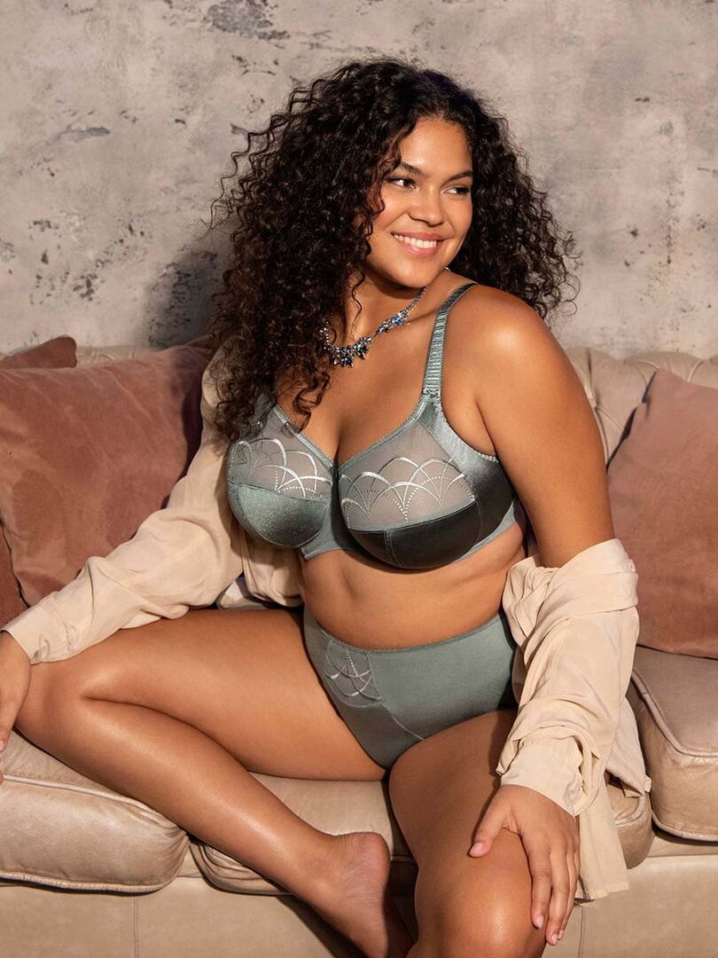 Culotte haute grande taille Cate Vert - Kiabi