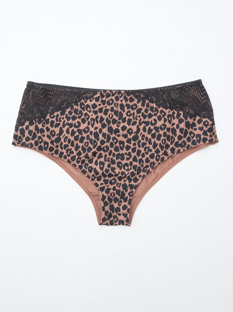 Culotte haute imprimé léopard Léopard - Kiabi
