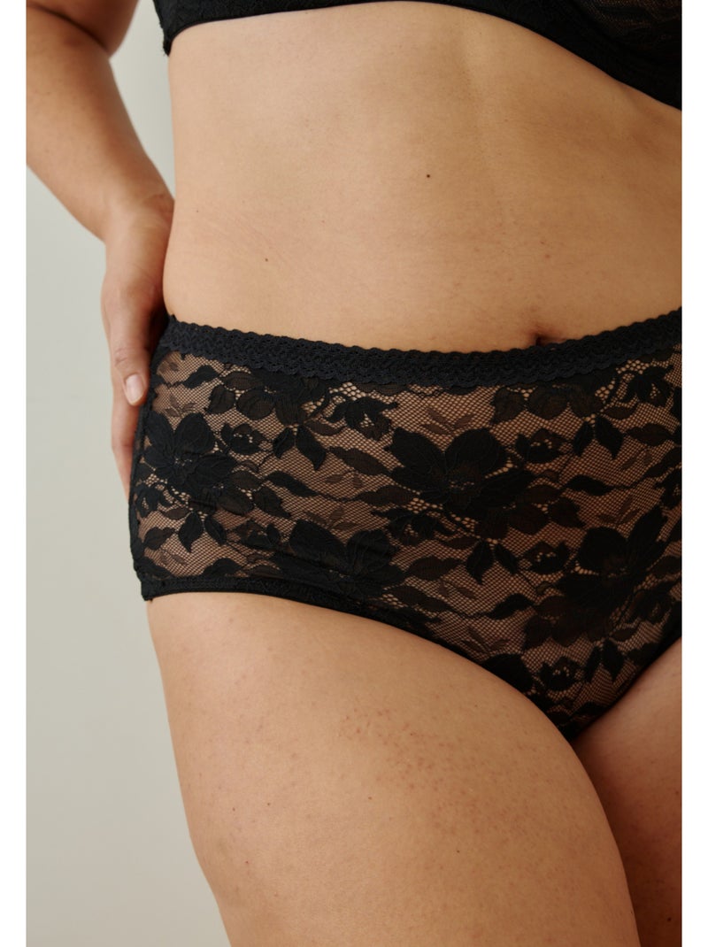 Culotte haute léonie Noir - Kiabi