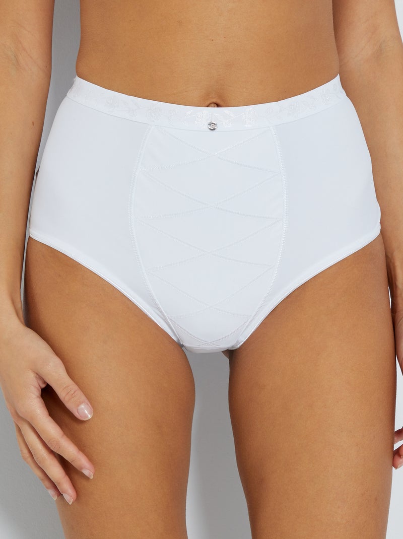 Culotte haute Maxi Ventre Plat 'Bestform' blanc - Kiabi