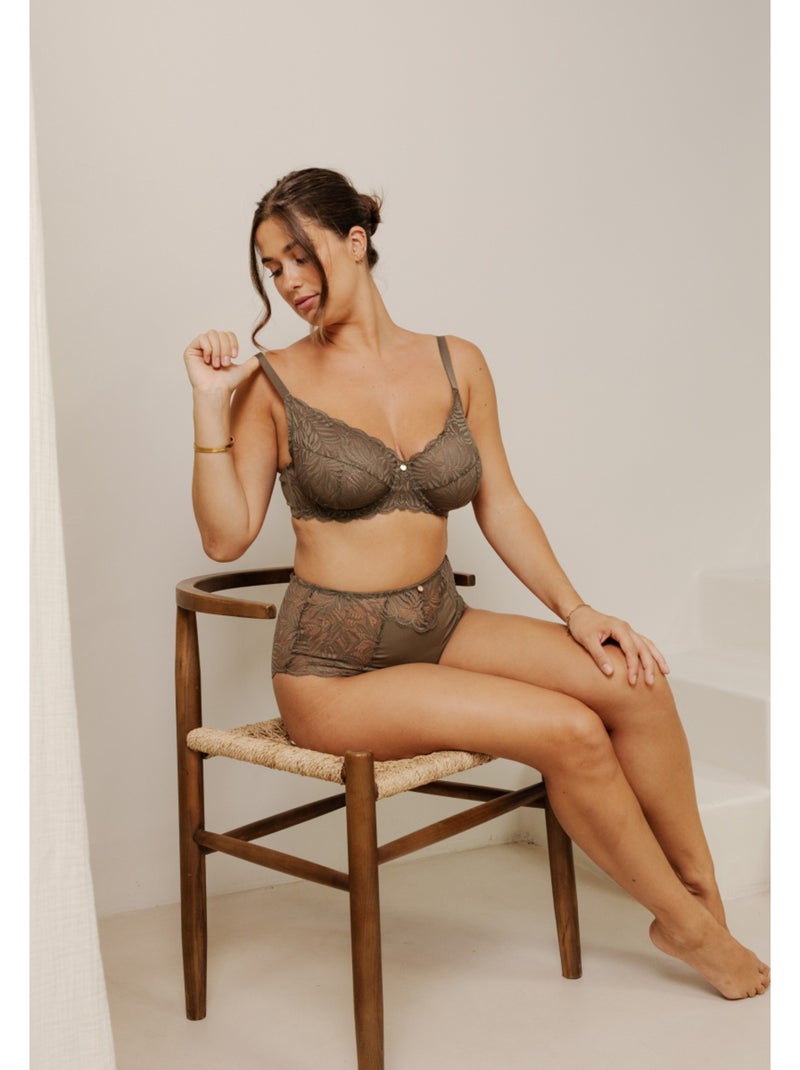 Culotte haute Méline Vert - Kiabi