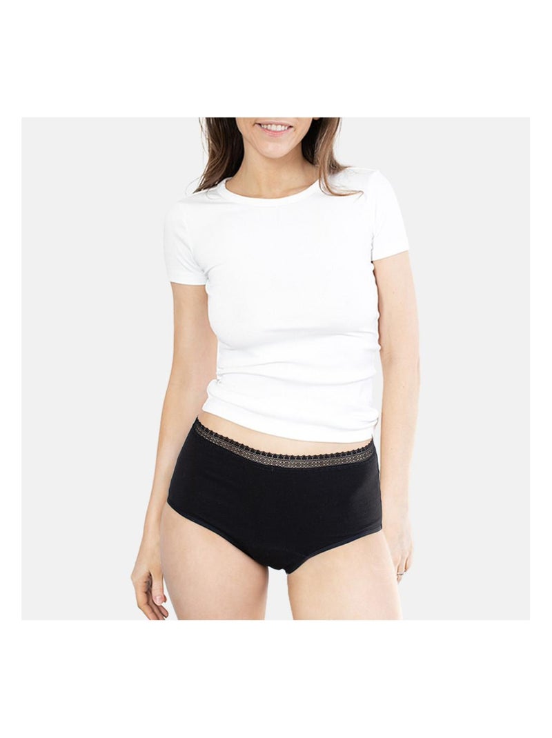 Culotte haute menstruelle BIEN ÊTRE BIO   - Gérard Pasquier Noir Noir - Kiabi
