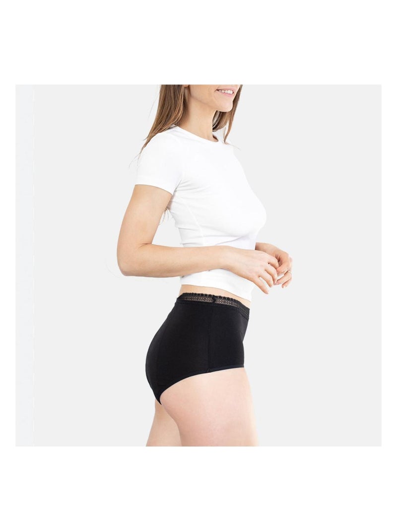Culotte haute menstruelle BIEN ÊTRE BIO   - Gérard Pasquier Noir Noir - Kiabi