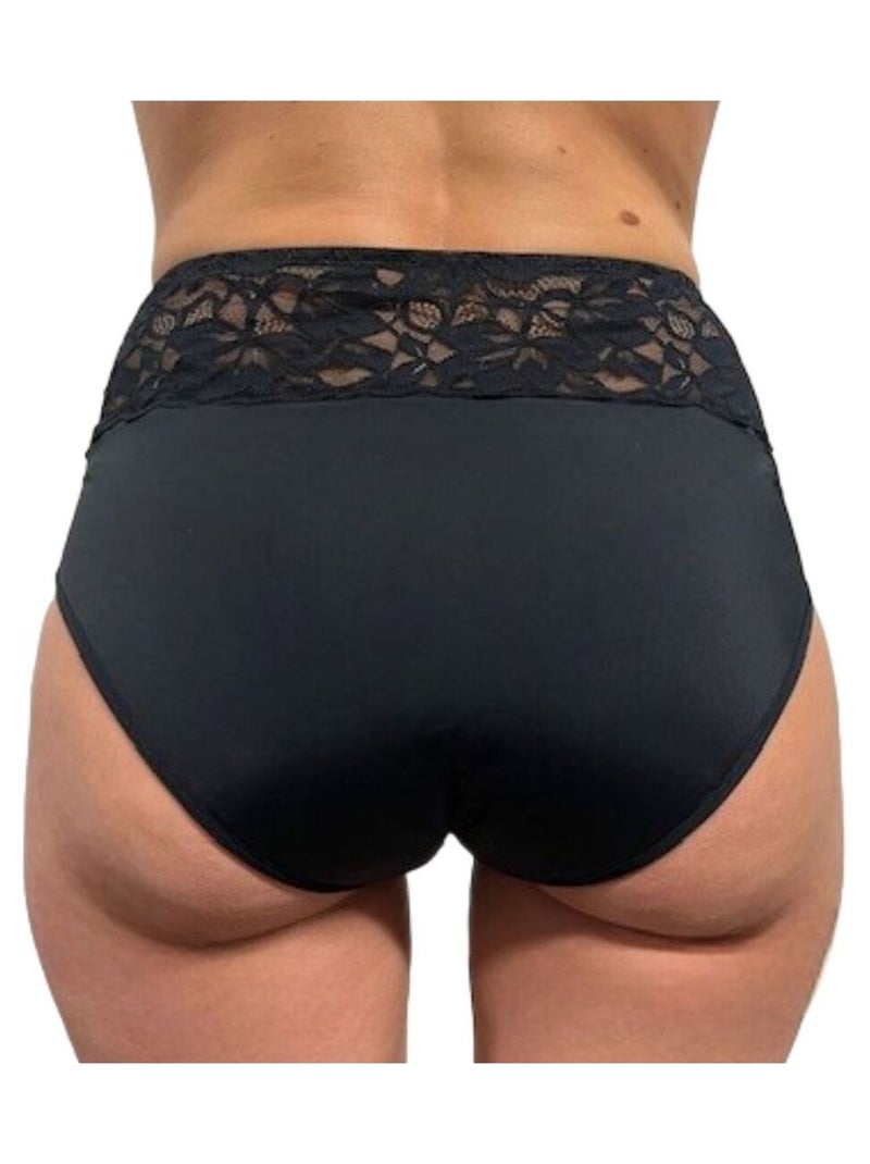 Culotte Haute Menstruelle Rosalie Lot De 2 | Gerard Pasquier Noir - Kiabi