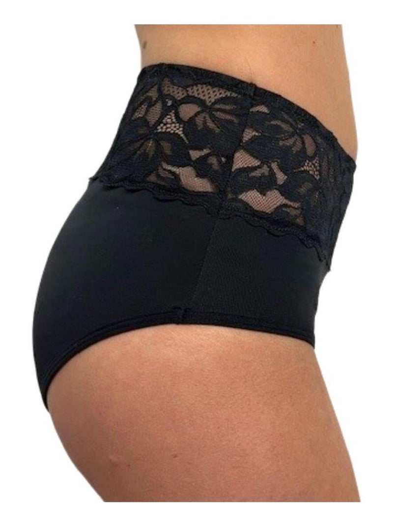 Culotte Haute Menstruelle Rosalie Lot De 2 | Gerard Pasquier Noir - Kiabi