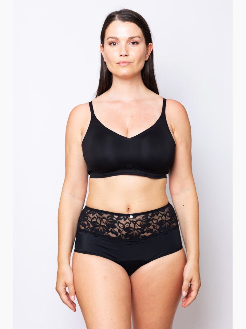 Culotte Haute Menstruelle Rosalie Lot De 2 | Gerard Pasquier Noir - Kiabi