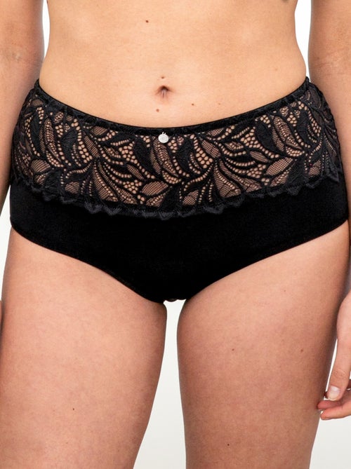 Culotte Haute menstruelle ROSANA Noir - Kiabi