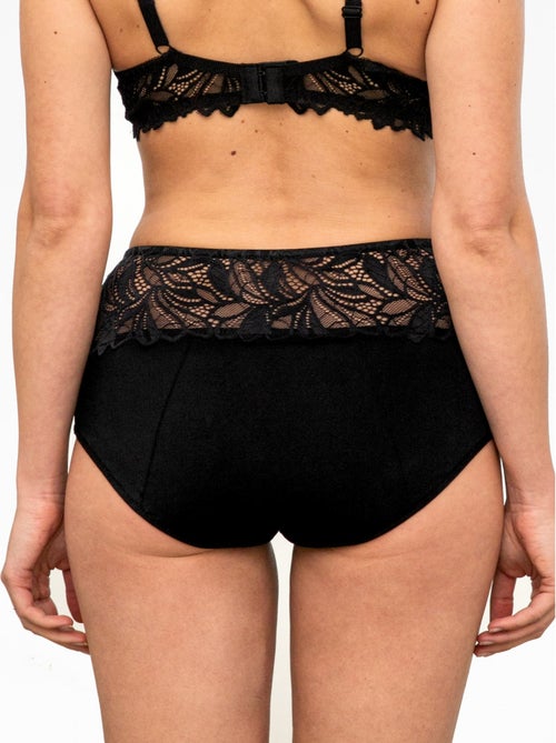 Culotte Haute menstruelle ROSANA Noir - Kiabi