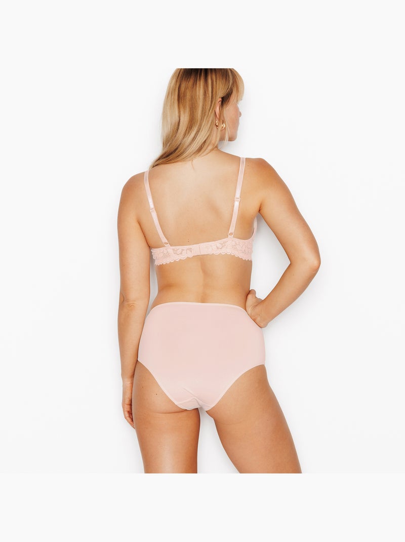 Culotte haute micro dentelle Sublime - RougeGorge Lingerie Beige - Kiabi