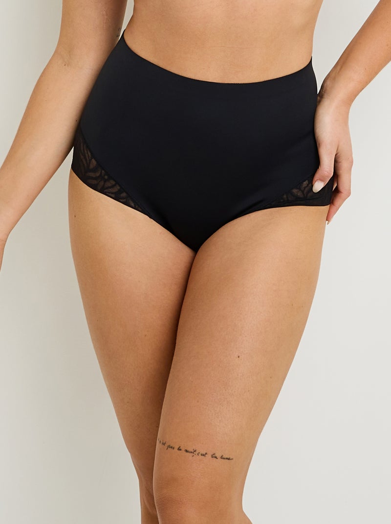Culotte haute microfibre sculptant Believe - RougeGorge Lingerie Noir - Kiabi