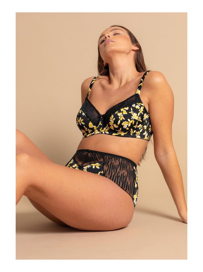 Culotte haute Pauline Noir - Kiabi