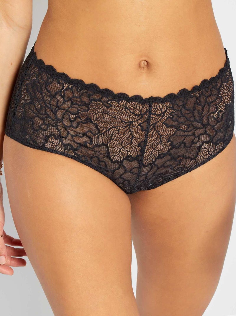Culotte haute 'Sans Complexe' noir - Kiabi