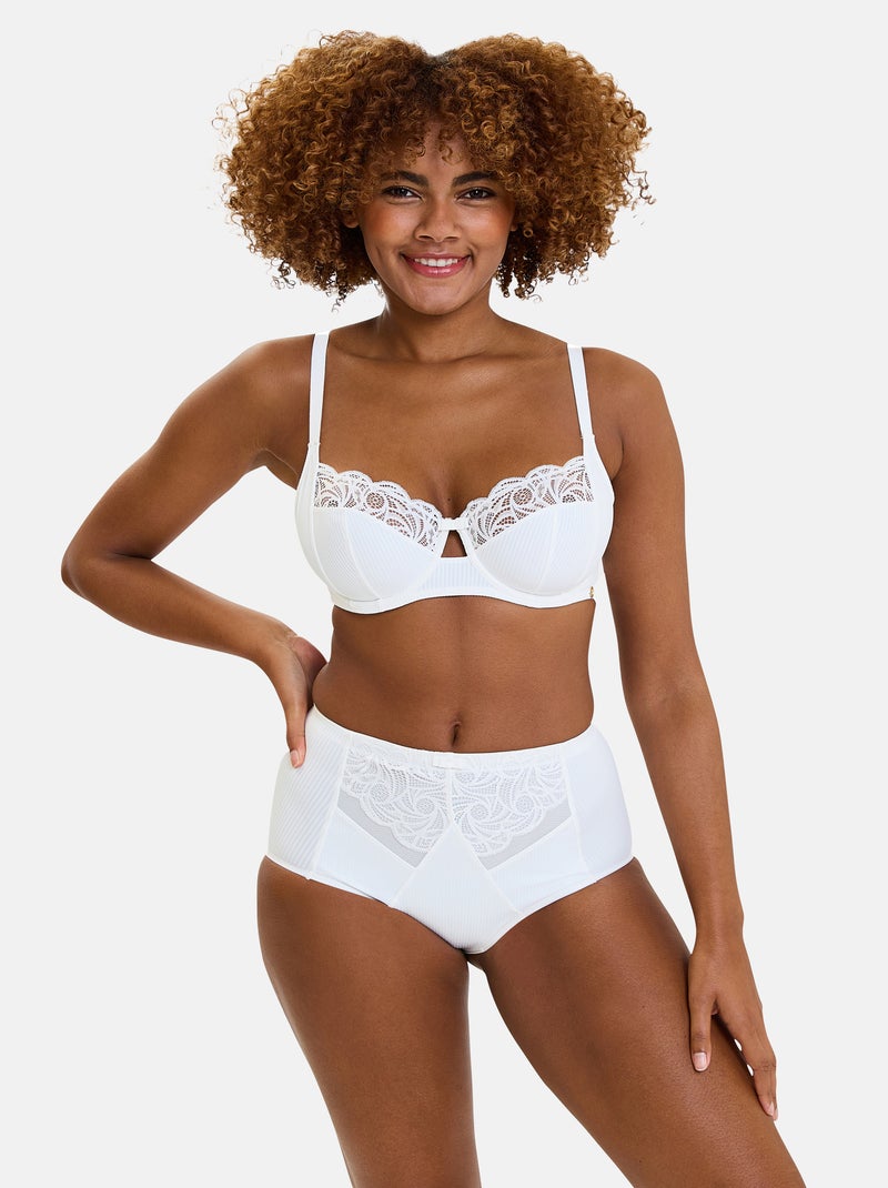 Culotte haute sculptante ariane essential sans complexe lingerie Ivoire - Kiabi