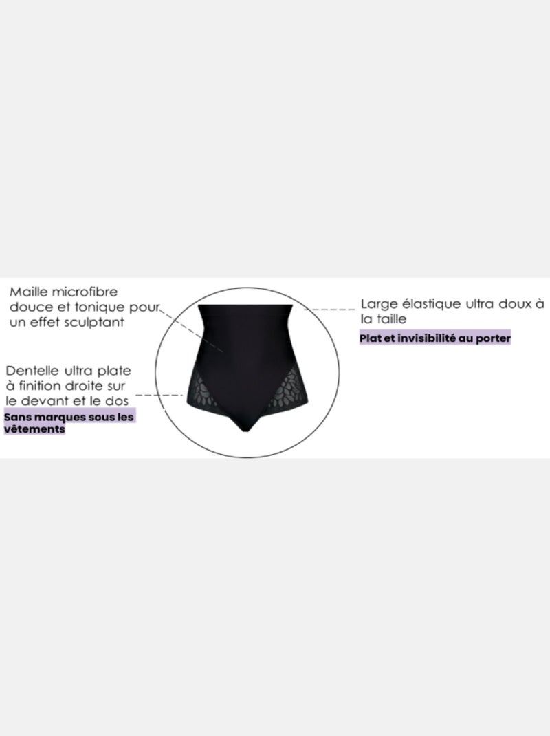 Culotte Haute Sculptante Perfect Curves Sans Complexe Noir - Kiabi