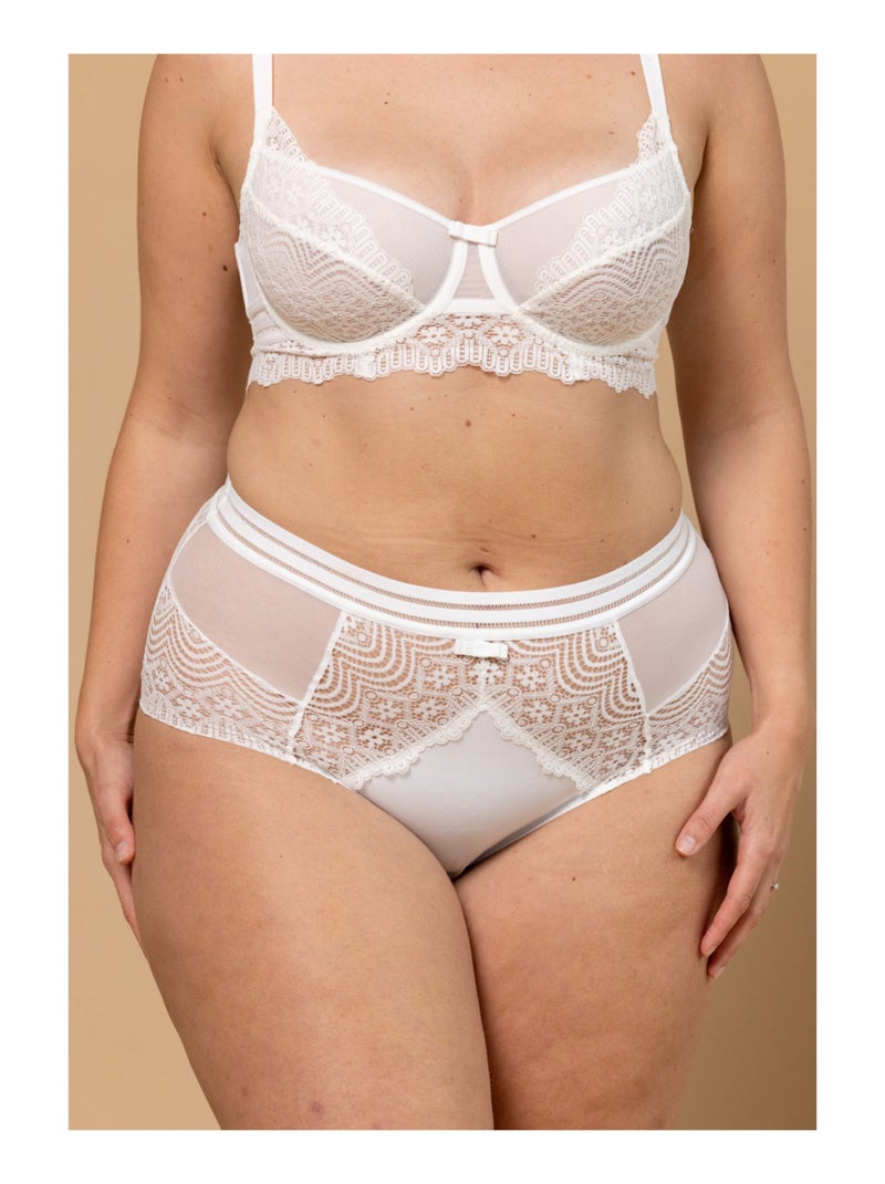 Culotte haute Sofia Blanc - Kiabi