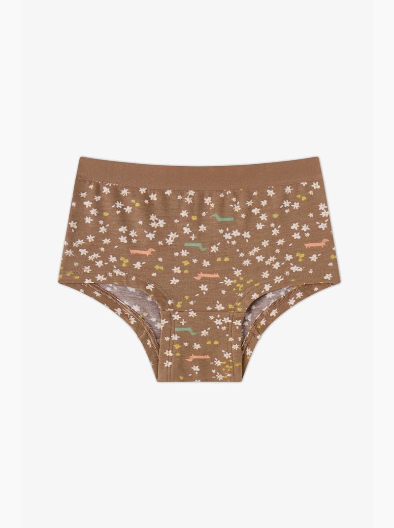 Culotte hipster fille glow à imprimé chien penti Marron - Kiabi