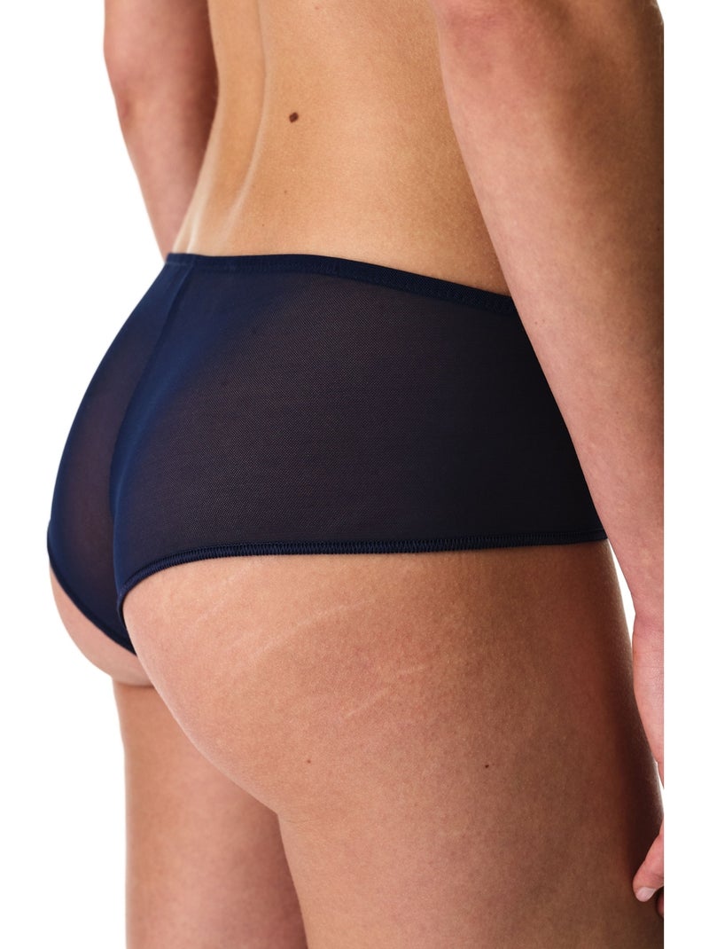 Culotte hipster fleurie brodée penti Bleu marine - Kiabi