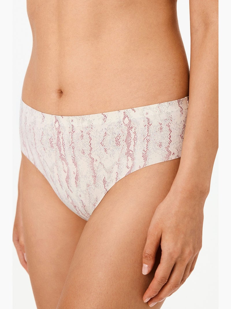 Culotte hipster imprimé serpent sans traces penti Blanc cassé - Kiabi