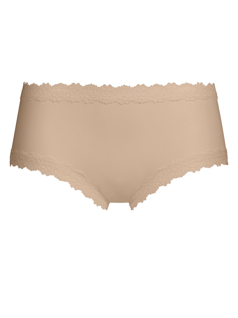 Culotte hipster Micro Dentelle Beige - Kiabi