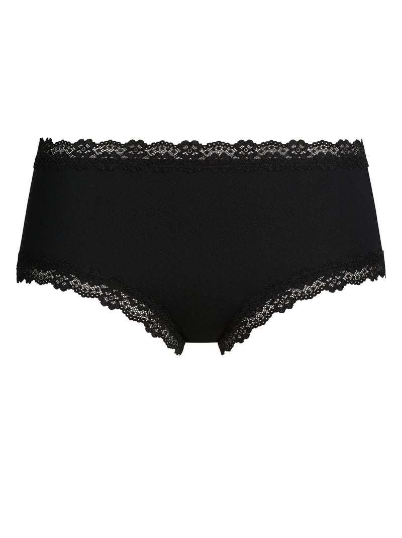 Culotte hipster Micro Dentelle Noir - Kiabi