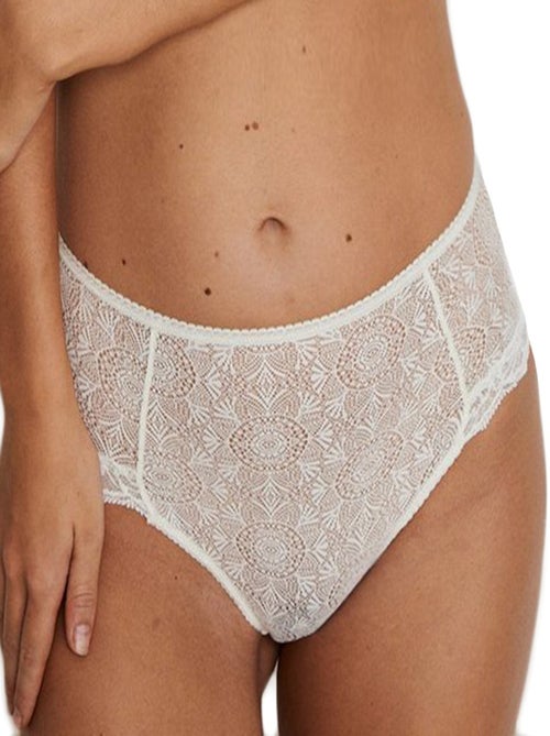 Culotte hipster taille haute en dentelle ajourée vegan Fabienne - Kiabi