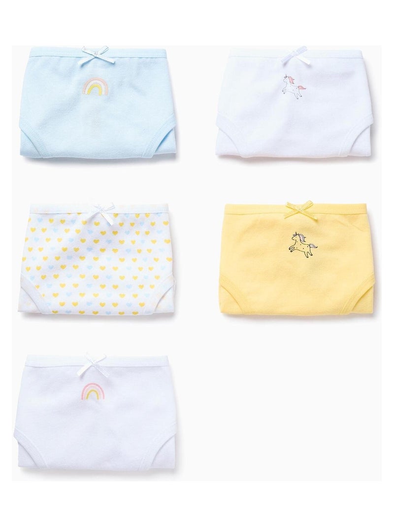 Culotte jours de la semaine imprimés, avec ruban ESSENTIALS LINE Blanc Jaune Bleu - Kiabi