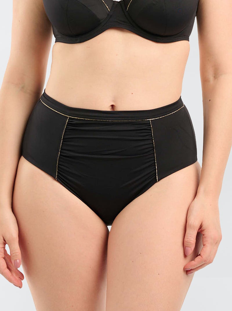 Culotte maillot de bain 'Sans complexe' Noir - Kiabi