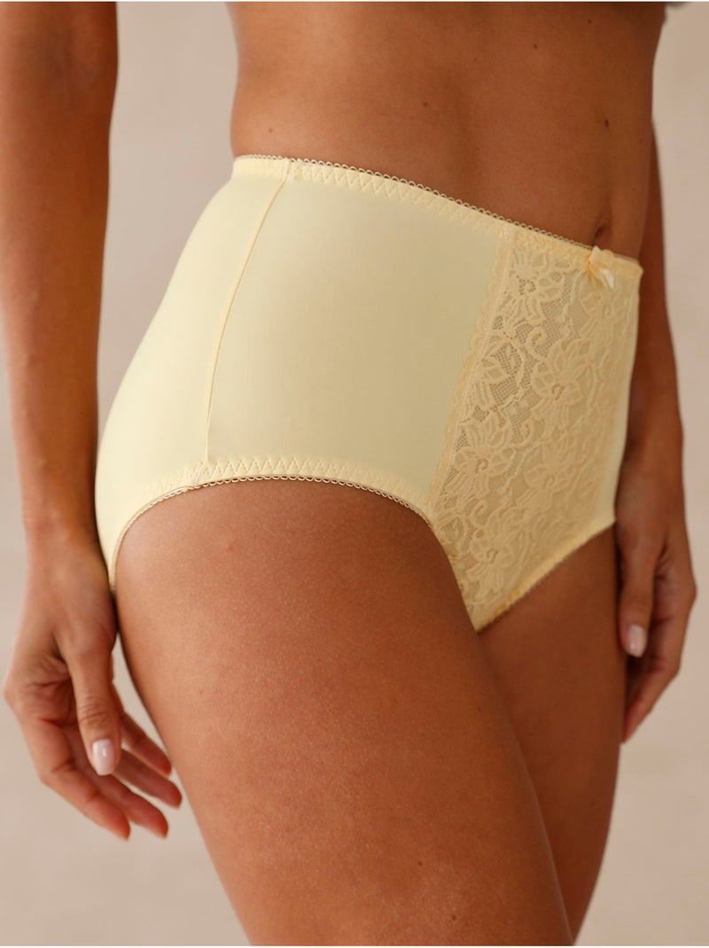 Culotte maxi effet ventre plat, lot de 2 - DAXON Jaune - Kiabi